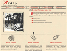Tablet Screenshot of koliadocumentacion.com